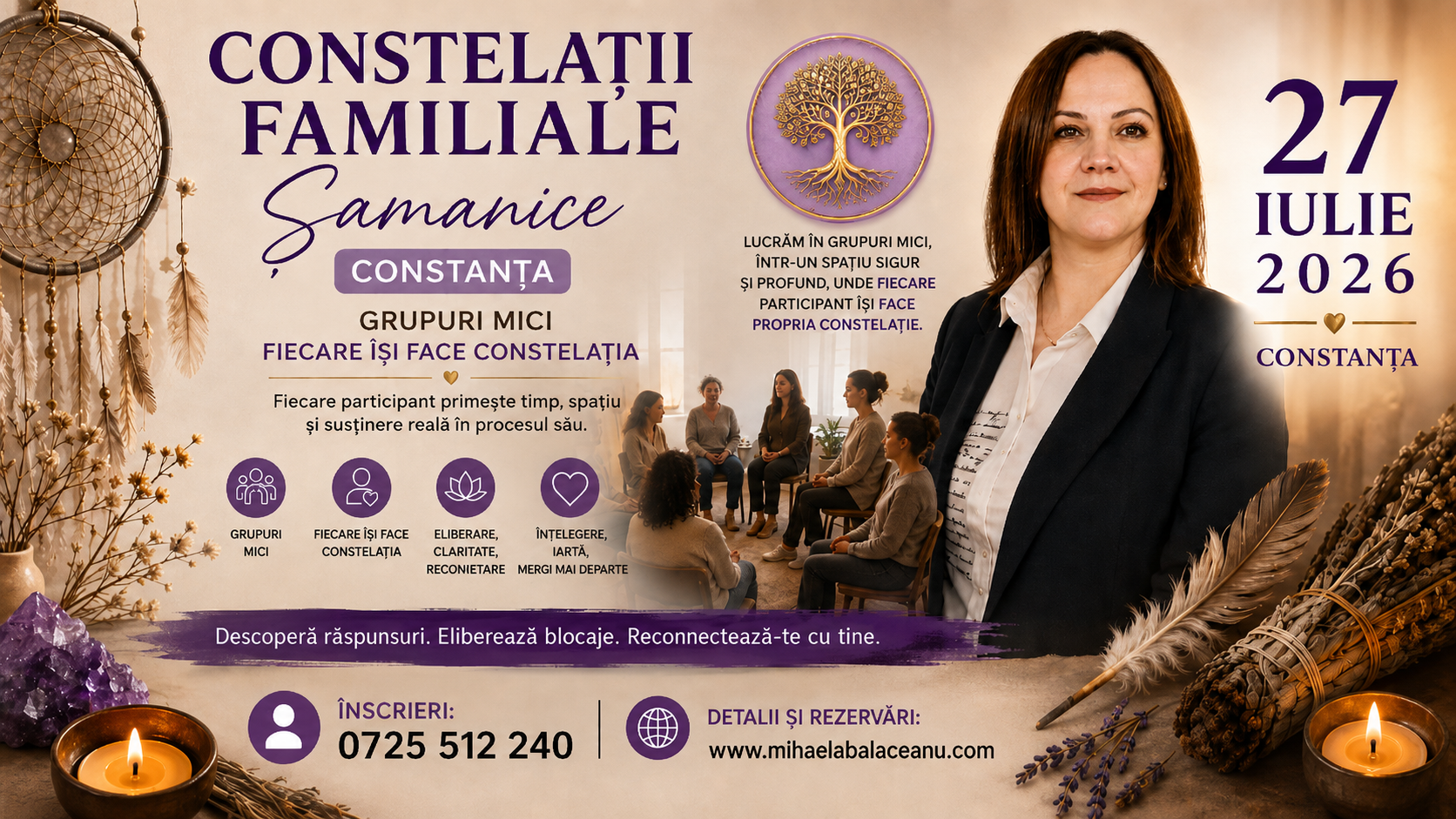 CONSTELAȚII FAMILIALE ȘAMANICE – CONSTANȚA- Sambata 27 iulie 2026