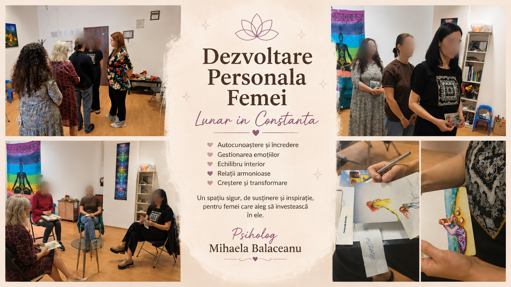 Grup de Dezvoltare personala pentru femei in Constanta- eveniment lunar