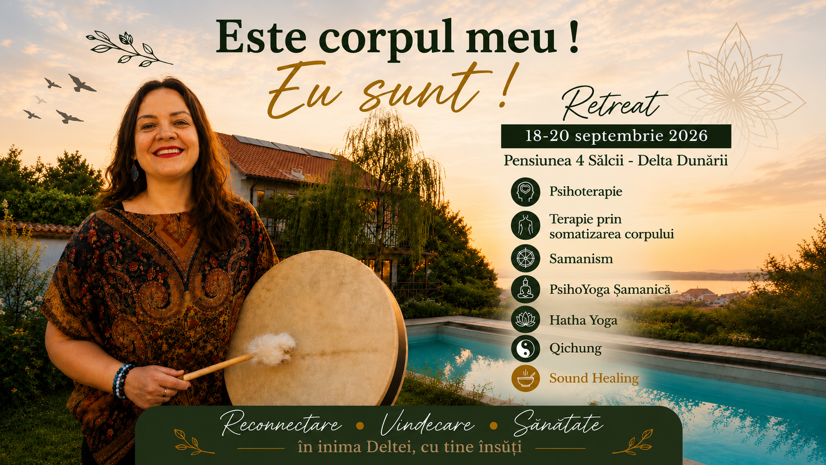 Retreat ESTE CORPUL MEU ! EU SUNT! 18-20 Septembrie 2026 Delta Dunarii